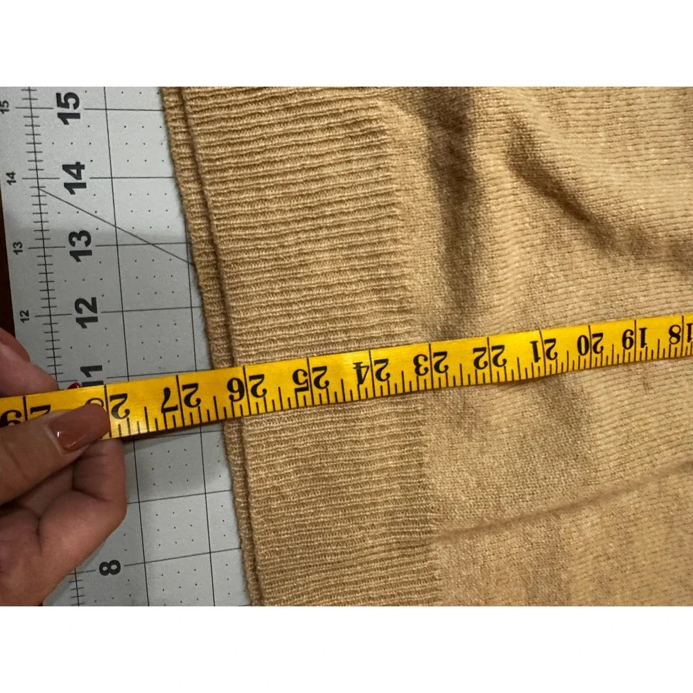 Polo Ralph Lauren Mens Tan V Neck‎ 100% Lambswool Sweater Size L